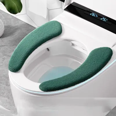 Imagen del producto de INF Juego de cojines para asiento de inodoro suaves y cómodos Verde