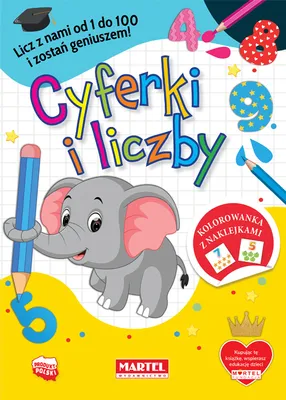 Obrázok produktu pre Kolorowanka Cyferki i Liczby z naklejkami dla dzieci