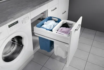 Produktbild von Hailo Laundry Carrier Slide Wäsche Sammler 50er Unterschrank Auszug Wäschekorb