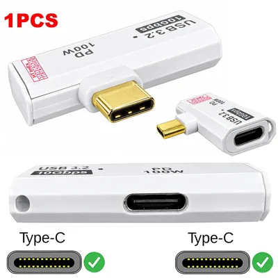 Produktbild von Weiß OTG Adapter (10 Gbit/s), USB-C stecker auf USB-C buchse 3.2 und PD 100W für Huawei nova 10 Pro, Mate 40, 50, MatePad Pro 11