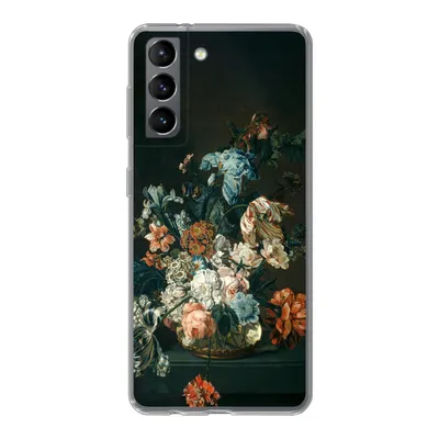 Produktbild von MuchoWow® Handyhülle Schutzhülle Hülle für Samsung Galaxy S21 Stilleben mit Blumen - Alte Meister - Kunst Silikon Softcase Handy Hülle - Softcase