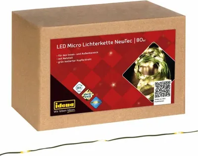 Produktbild von Idena Lichterkette auf Rolle 1000 LED warmweiß 30m für Innen & Außen