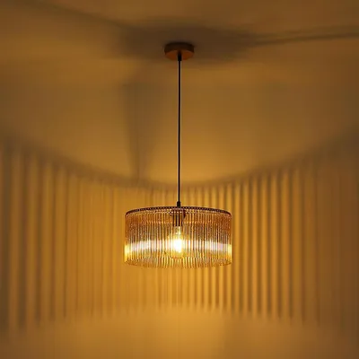 Produktbild von LED Hängeleuchte, Acrylstäbe, amber, gold, D 35 cm