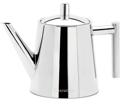 Productafbeelding van Dubbelwandige theepot van roestvrij staal met theefilter, 1000 ml, chroom
