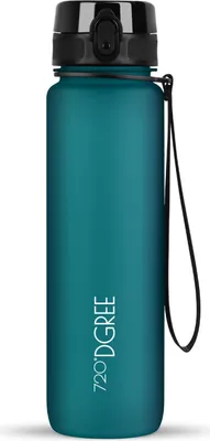 Produktbild von uberBottle softTouch Trinkflasche mit Fruchtbehälter 1000ml / Smaragd Green/ 720DGREE