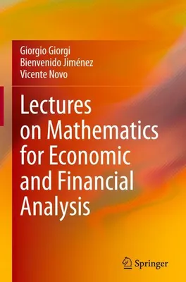 Produktbild von Lectures on Mathematics for Economic and Financial Analysis