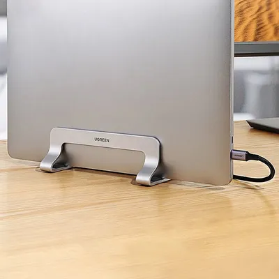 Produktbild von Vertikaler Ständerhalter für MacBook, Laptop, Tablet, Aluminium, Silber