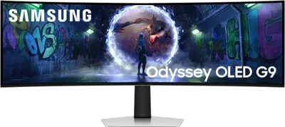 Obrázek produktu pro Samsung LS49CG934, 49" Odyssey G9 GAMING, zakřivený OLED, 1800R, 240Hz, Smart. 32:9, 5120 x 1440, 250 cd/m2, Display Port, HDMI, Micro HDMI, USB hub, stříbrná
