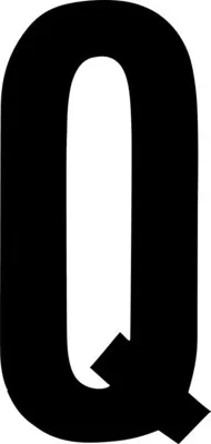 Produktbild von Klebebuchstabe "Q" schwarz 100 mm