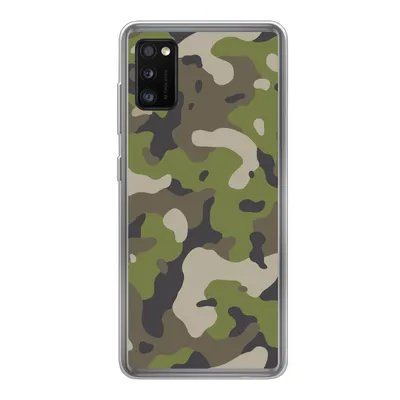 Produktbild von MuchoWow® Handyhülle Schutzhülle Hülle für Samsung Galaxy A41 Camouflage-Muster mit militärischen Farben Silikon Softcase Handy Hülle - Mobiltelefon