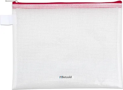 Produktbild von Betzold Reißverschlussbeutel, ohne PVC, 5 Stück, transparent, Größe: DIN B6