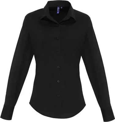 Produktbild von Premier Workwear WomenŽs Stretch Fit Poplin Long Sleeve Baumwolle Shir