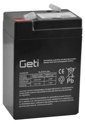 Obrázek produktu pro Baterie olověná  6V 4.5Ah GETI