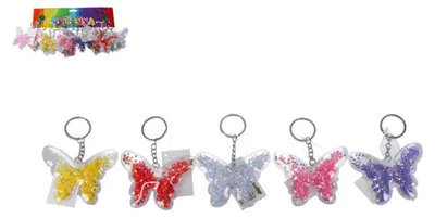 Zdjęcie produktu dla Breloczek z brokatem – Motyl (opakowanie 12 szt.)