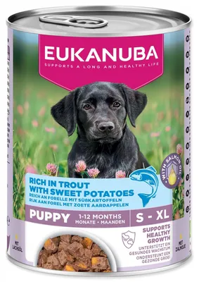 Produktbild von EUKANUBA Life Care Puppy Rich in trout and sweet potatoes - Nassfutter für Hunde - 400g