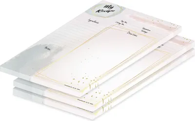 Produktbild von PRICARO Rezeptblock "Golden dots", A4, 25 Blatt, 3 Stück