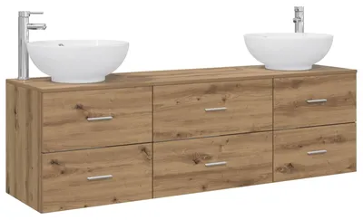 Produktbild von vidaXL Badezimmermöbel-Set 3 Stk. Artisan-Eiche 49,5 x 44,5 x 65 cm