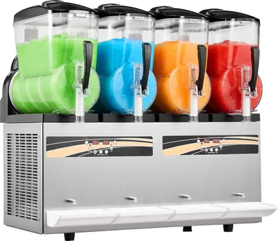Zdjęcie produktu dla SucceBuy Slush machine 4 x 12 L, Kostkarka do lodu 1650 W (nie wymaga lodu), Elektryczny ekspres do napojów z funkcją samooczyszczania, Idealny do mrożonych margarit, frappés, koktajli mlecznych i shake'ów