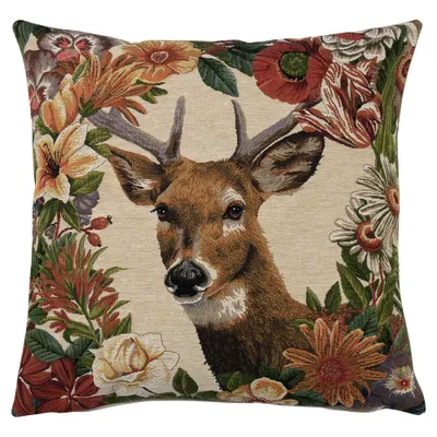 Immagine prodotto di Mars & More Cuscino decorativo Gobelin Cuscino Gobelin fatto a mano Cervo rosso 45x45cm