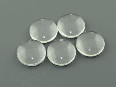 Produktbild von Vintageparts Cabochons Glas klar rund 15 mm zum Einkleben in Fassungen, 6 Stück
