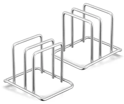 Schneidebrett-Halter 2er Set, Edelstahl, 13x10x10 cm
