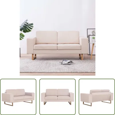 Produktbild von The Living Store 2-Sitzer-Sofa Stoff Cremeweiß