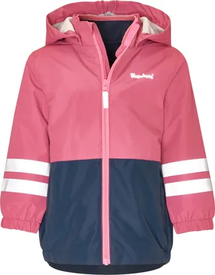 Productafbeelding van Playshoes Uni Kinderjas, waterdichte buitenjas, marineblauw/bessenkleur, maat 140