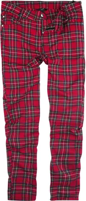 Produktbild von Banned Alternative Stoffhose Herren Tartan Pants rot XXL