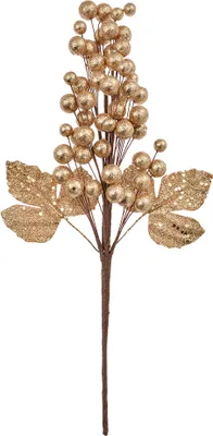 Produktbild von Clayre & Eef Dekoration Ast 34 cm Goldfarbig Kunststoff