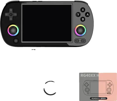 Image de Console de jeu portable, écran IPS 4,0", plus de 5000 jeux, noir