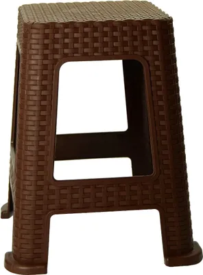 Obrázok produktu pre Stolička taburet RATAN 100kg v.45cm hnedá