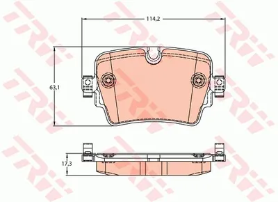 Produktbild von TRW Bremsbeläge Satz Hinten für JAGUAR F-Type Coupe (X152) GDB2095