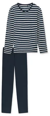 Produktbild von Schiesser Damen-Schlafanzug dunkelblau 42