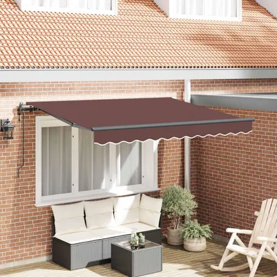 Obrázok produktu pre Maison Exclusive – zatahovacia markíza, hnedá, 350 x 200 cm, látka