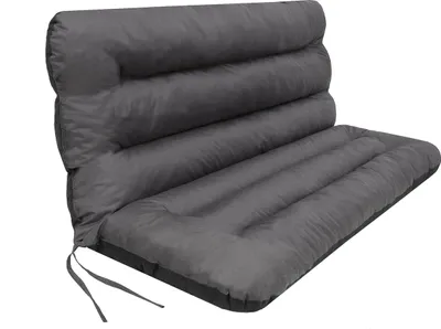 Zdjęcie produktu dla PillowPrim poduszka na huśtawkę hollywood - poduszka na ławkę ogrodową - poduszka na ławkę - poduszka na siedzisko i oparcie - szerokość siedziska 180 cm - szara