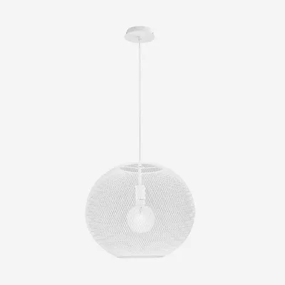 Produktbild von Pendelleuchte aus Metall E27 Esedra - Weiß