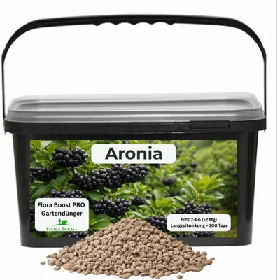 Produktbild von Flora Boost PRO Aroniadünger, Langzeitdünger NPK 7-4-6, 5 kg
