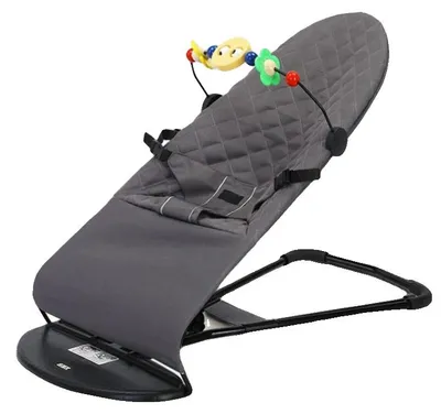 Immagine prodotto di Sdraietta per neonati, design leggero e portatile, posizioni di sdraio regolabili, grigio