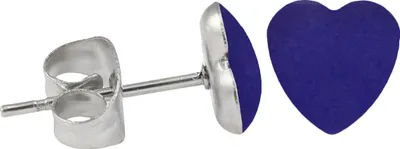 Produktbild von Chirurgenstahl Ohrstecker Emaille Herz Farbe - Lila