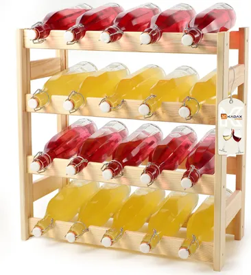 Image de Casiers à vin - Casiers à bouteilles en bois - Empilables - 20 bouteilles - Pour vins et spiritueux