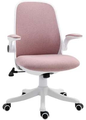 Produktbild von Drehbarer Bš¹rostuhl, neigbar, h?henverstellbar, hochklappbare Armlehnen, 62,5 x 60 x 94šC104 cm, rosa