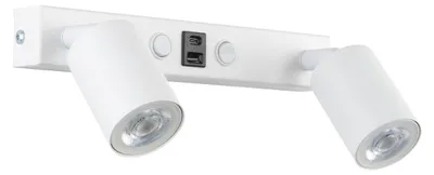 Produktbild von Deckenstrahler Metall verstellbar Weiß GU10 2-flammig länglich Modern Spot Lampe Decke