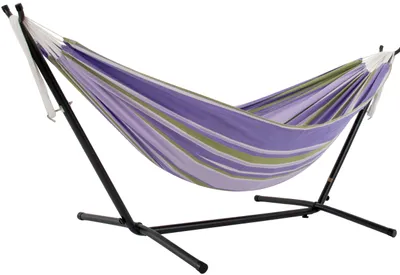 Produktbild von VIVERE Hängematte aus Baumwolle mit Gestell 250 cm – 200 kg Belastung - Tranquility