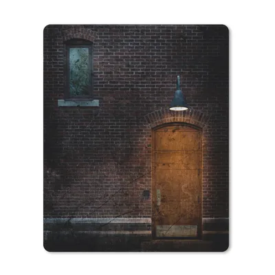 Produktbild von MuchoWow® Mauspad Mousepad Tür - Wand - Lampe - Architektur 30x40 cm - Mousepads - Maus Mat - Pad - Mausunterlage - Mausmatten