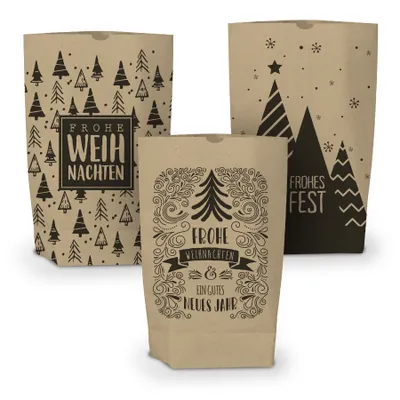 Produktbild von 75x itenga Geschenktüten Weihnachten Mix