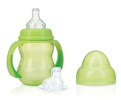 Produktbild von Nuby ID1107 NON-DRIP 3M+ Baby-Flasche + Sauger, 240ml Fassungsvermögen, -frei