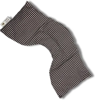 Productafbeelding van Naaimachine | Kussens van spelt | Nekkussen | Bruin geruit | 100% katoen | Graankussens | Voor spanning of pijn in de schouders en nek | Verwarmingskussen voor