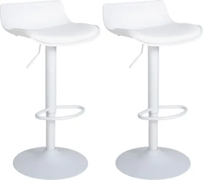 Produktbild von 2er Set Barhocker HLO-CP238 Kunstleder  weiß