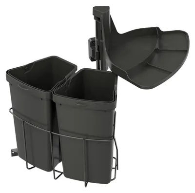 Image de Centre de déchets n° 720685 Seau pivotant 2x 9 litres anthracite