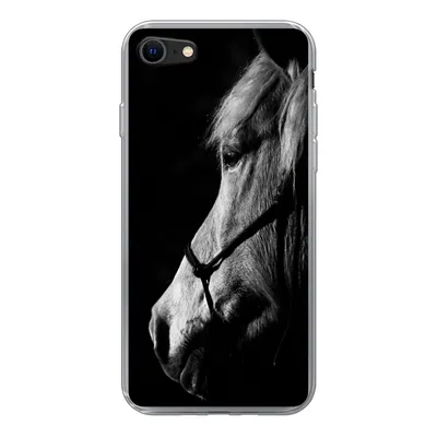 Produktbild von MuchoWow® Handyhülle Schutzhülle Hülle für iPhone 7 Pferd - Halfter - Leicht Silikon Softcase Handy Hülle - Kartenhalter